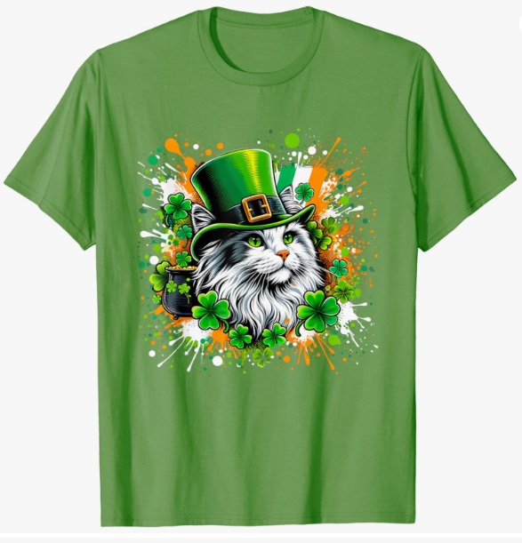 Leprechaun Cat St. Patrick's Day T-Shirt